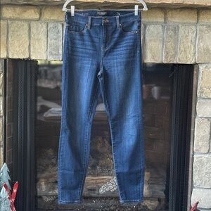 Liverpool Deep Indigo High Rise Ankle Jeans with great stretch. Size 6 / 28